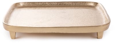 HOMLA - Decoratieve schaal - Goudkleurig - 22x22x3 cm