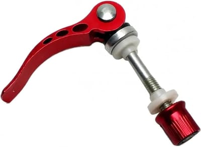 Fietszadelklem - Snelspanner Zadelbuis - Zadel Verstellen - Gereedschapsloze Installatie - 12.5 cm - Rood