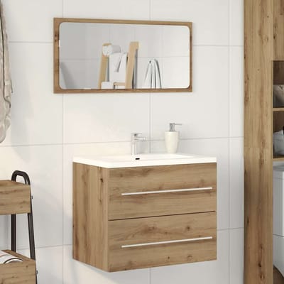 vidaXL - Wastafelkast - 60x38,5x48 - cm - spaanplaat - ambachtelijk - eikenkleurig