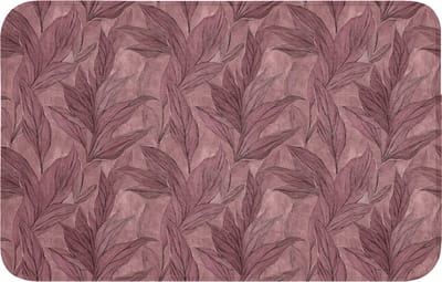 WC mat 80x50 cm - Antislip - Bladeren - Patroon - Paars - Toiletmat - Vloermat - Douchemat - Toilet tapijt - Toiletmatten