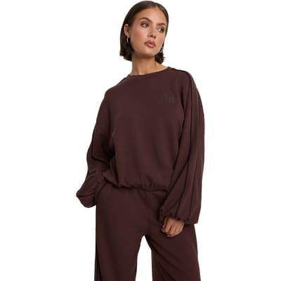 Alix The Label Ladies Knitted Piping Sweater - Sweater - Trui - Dames - Bruin - Maat S