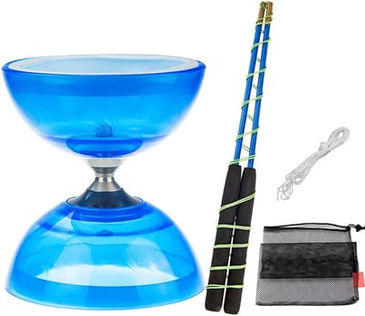 Diabolo Set - Cirkel Speelgoed - Circus Training - Triple Bearing Systeem - 14.5 x 13.5 cm - Paars