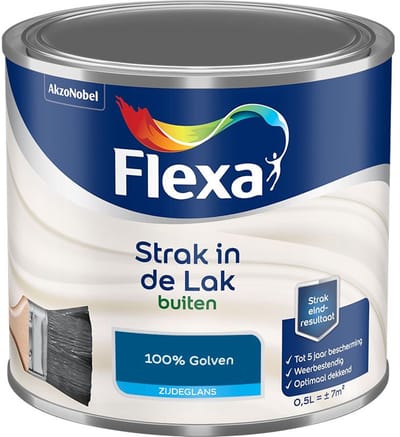 Flexa - Strak In De Lak Buitenlak Zijdeglans - 100% Golven - Mengverf - 500 Ml