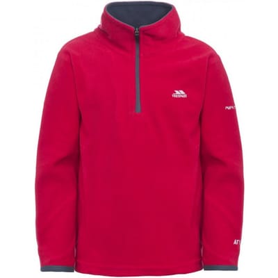 Trespass - Jongens Etto Half Zip Fleece Sweater (Rood)
