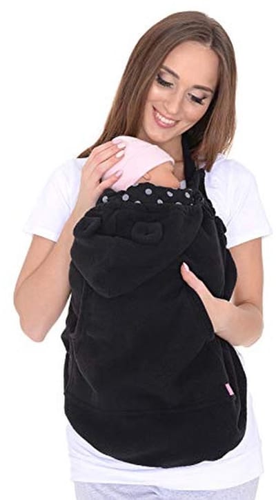 Universele Draaghoes voor Babydragers en Draagdoeken - Zwart met Stipppen