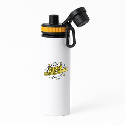 Hacebo® - Super verloskundige waterfles met draaidop oranje - Verloskundige - dokter - werk - afscheidscadeau - verjaardagscadeau - kado - water fles - 850ML