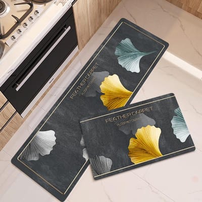 Keukenvloermat Leer Wasbaar en Schrobbaar Tapijt Vloermat Patroon 40 * 60cm