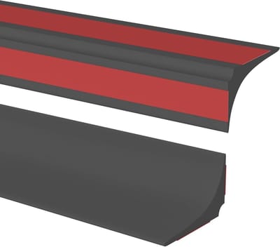 Siliconen Douchedrempel Waterafscheiding 15x12mm, Zelfklevende Waterkering voor Badkamer, Douchebak Randafdichtstrip, Voorkom Limoenafzetting en Wateroverlast