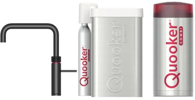 Quooker Cube Fusion Square Mat Zwart met Combi Boiler