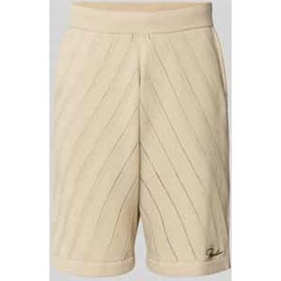 Relaxed fit korte broek met labelstitching, model 'Canva'