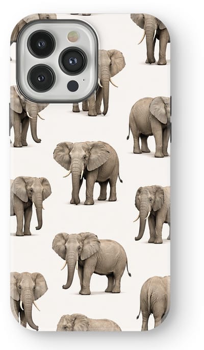 Safari Tough Case geschikt voor iPhone 13 Pro | Premium hoesje met Safari Dieren Design | Geschikt voor Mag | Dieren Print Backcover geschikt voor iPhone 13 Pro Olifant