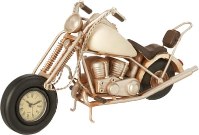 J-Line decoratie Moto Antique - metaal - wit