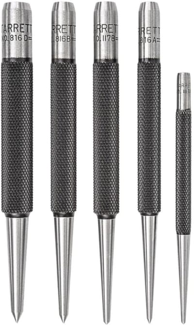5-delig ponsset met verschillende diameters voor precisiewerk