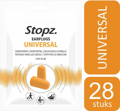 Stopz. Universal slaapoordoppen - 28 stuks | snurken - gehoorbescherming - slaaphulp - sleep deep - sleep plugs -