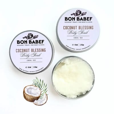 Bon Babef | Body scrub | Lichaamsscrub | Coconut Blessing | Kokos zegen | Natuurlijk | Vegan | 60 ml - 75 gr