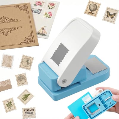 Gat Punch Postzegel 1X0,8 inch Vierkante Papier Patroon Punch Snijders Draagbare Hefboom Actie Craft Hoek Snijder Gereedschap voor het Sorteren van Bestanden DIY Handicraft Tab Maken