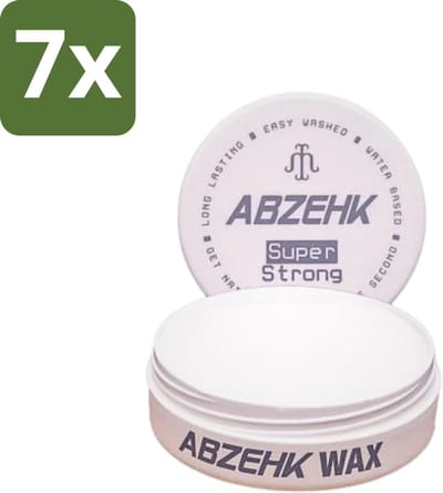 Abzehk - Hair Wax - Grey Super Strong - Matte Styling & Extreme Fixatie - 150ml - Bulkverpakking - 7 stuks