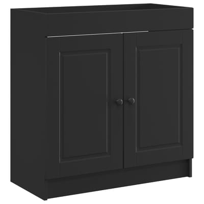 vidaXL - Badkamer - onder - Wastafel - Kast - Zwart - 56 - x - 37,5 - x - 81 - cm