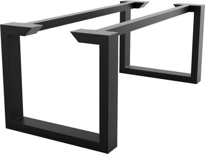 MetaloPro Tafelonderstel Eta Epox Extreme – Zwart Stalen Frame met Rechthoekig Industrieel Ontwerp – Stevige Basis voor Moderne Eet- en Werktafels 180x80x72