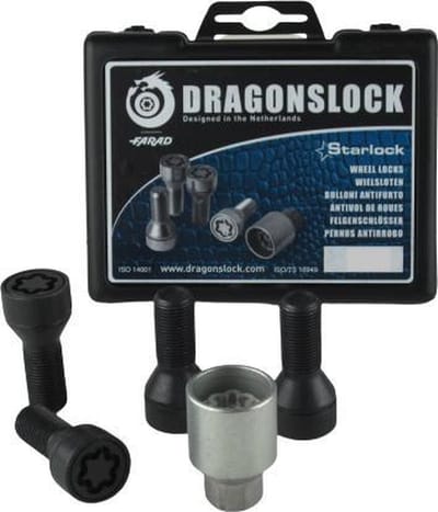 Dragonslock Velgenslot - Wielslot Set BMW 1 serie Vanaf 2012 - Verzinkt - Zwart Gecoat - Beste Keus