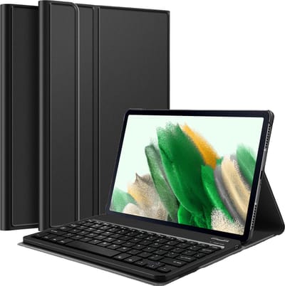 Hoesje - Geschikt voor Samsung Galaxy Tab A8 - Toetsenbord Case - Keyboard Book Cover - Hoes - Zwart