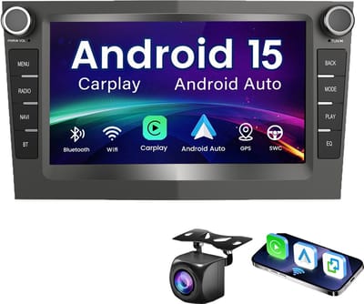 ESSGOO Autoradio Geschikt voor Opel - Android 15 - Apple Carplay & Android Auto (Draadloos) - 4+64GB - 7 Inch HD Touchscreen - GPS, Bluetooth, WIFI - Navigatiesysteem - Achteruitrijcamera - Grijs