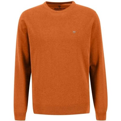 Fynch-Hatton Trui O-Neck Cotton Burnt Orange / male
