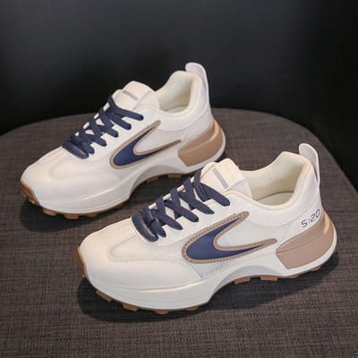 Witte Schoenen voor Dames Dikke Zool Zachte Zool Wafelschoenen Nieuwe Zomer Mesh Ademend Witte Sport Casual Daddy Schoenen 40 gray