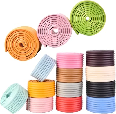 Kinderveilige Bumperstrip - Randbescherming Baby - Meubels Beveiligen - Dikke W-vorm - 20 meter - Zwart
