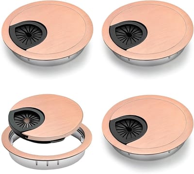 Solidchoice - Set van 4 Kabeldoorvoeren voor Bureau