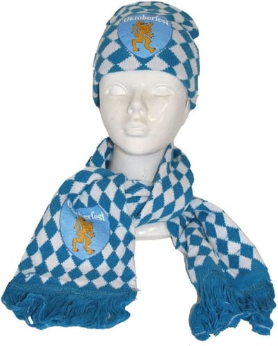 Funny Fashion - Oktoberfest verkleed Beieren thema sjaal en muts - Volwassenen