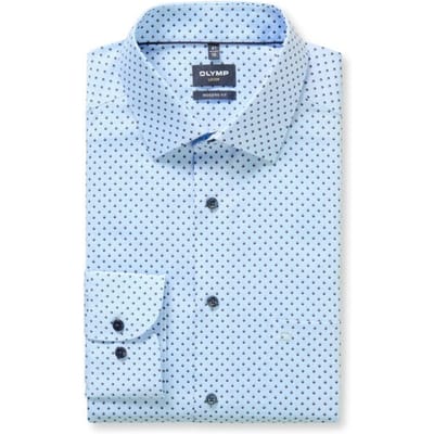 OLYMP Luxor Overhemd, Modern Fit, New Kent, Bleu