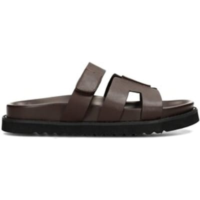 POSH by Poelman SCOTTIE Dames Slippers - Donker bruin
