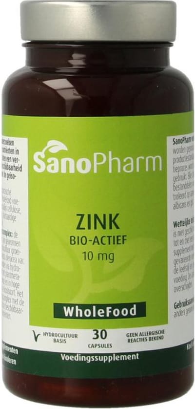 SanoPharm Zink wholefood 30 Capsules