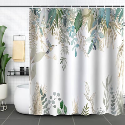 VHV - Douchegordijn - Douche gordijn - Douchegordijnen - Waterdicht douchegordijn - Wasbaar douchegordijn - Badkamergordijn - Douchegordijn badkamer - Voor badkamer douche bad - Voor thuis camper hotel - 180x180 cm - Stijl 14