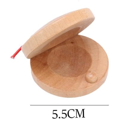 Kinderspeelgoed met muziekinstrumenten, mini houten accessoires voor de kinderwagen, klapbord, boomstam, bel, zandhamer, geluid TMZ brown