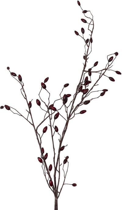 Clayre & Eef Kunstbloem Zwart Kunststof