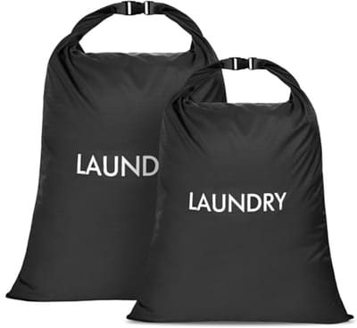 Reiswaszakken set van 2 – Nylon waszakken voor wasgoed, roll-top wet dry bag voor zwemmen, yoga, workout en vuile kleding