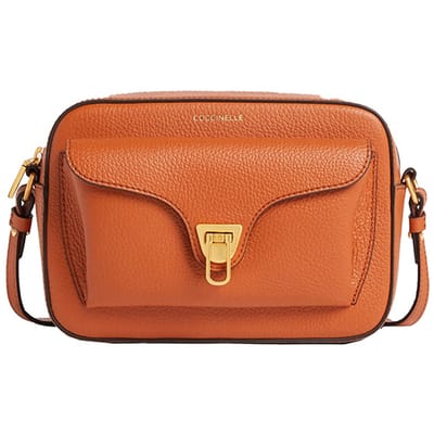 COCCINELLE Leren schoudertas Beat Soft Camera Bag Crab Lichtbruin
