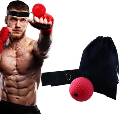 Reflecterende bal voor boksen - Verstelbare hoofdband voor reactietraining - Verbeter behendigheid en slagsnelheid - Vechtvermogen en oog-handcoördinatie - Ideaal voor boksers