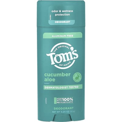 Tom's of Maine, Aluminum-Free Deodorant, Cucumber Aloe, 3.25 oz (92 g) blue