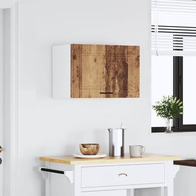 vidaXL - Keukenbovenkast - Porto - bewerkt - hout - oud - houtkleurig