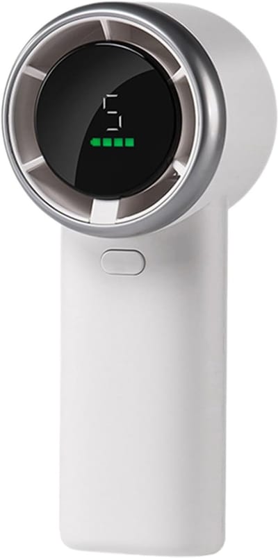 USB-ventilator: Praktische, schattige, oplaadbare, elektrische, kleine reisventilator, geschikt voor binnen- en buitengebruik, ook voor op kantoor (wit).