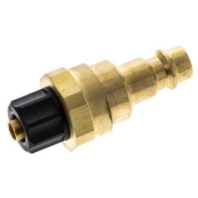 Messing DN 7.2 (Euro) Luchtkoppeling Insteeknippel 6x8 mm Push-On met Terugslagklep - CLP7-N-B-CV-6