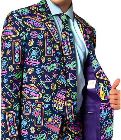 OppoSuits Mr. Vegas - Mannen Kostuum - Las Vegas Pak - Casino - Carnavalskleding - Feest - Maat: EU 50