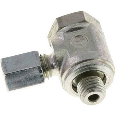 4LL & M8x1 Verzinkt Stalen Swivel Joint Snijringkoppeling Buitendraad 100bar Draaibaar ISO 8434-1