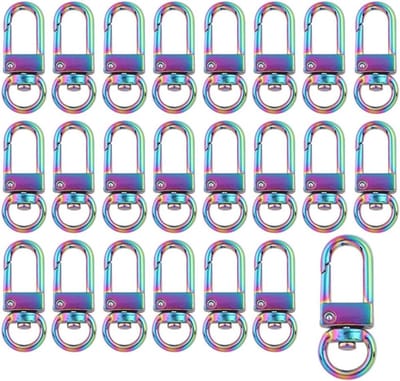 Kreeft Klauw Sluitingen - Draaibare Haken Karabijnhaken - Sieraden Maken - 360 Graden Draaibaar - 9 mm - Regenboog