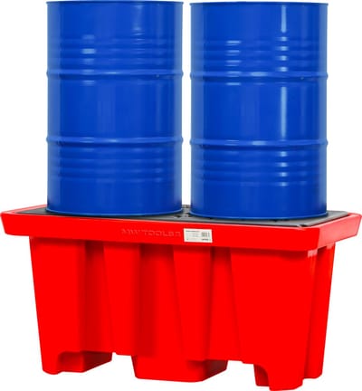 Kunststof opvangbak 1300x700x660mm - incl. rooster - cap. 300 lt MW Tools OPB2200H
