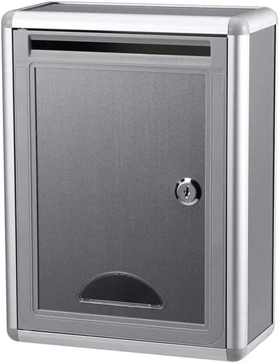 Pakket Drop Box - Brievenbus - Veilig Post Ontvangen - Afsluitbaar - 28x21x10.5 cm - Zwart