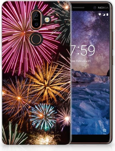 Nokia 7 Plus Silicone Back Cover Vuurwerk